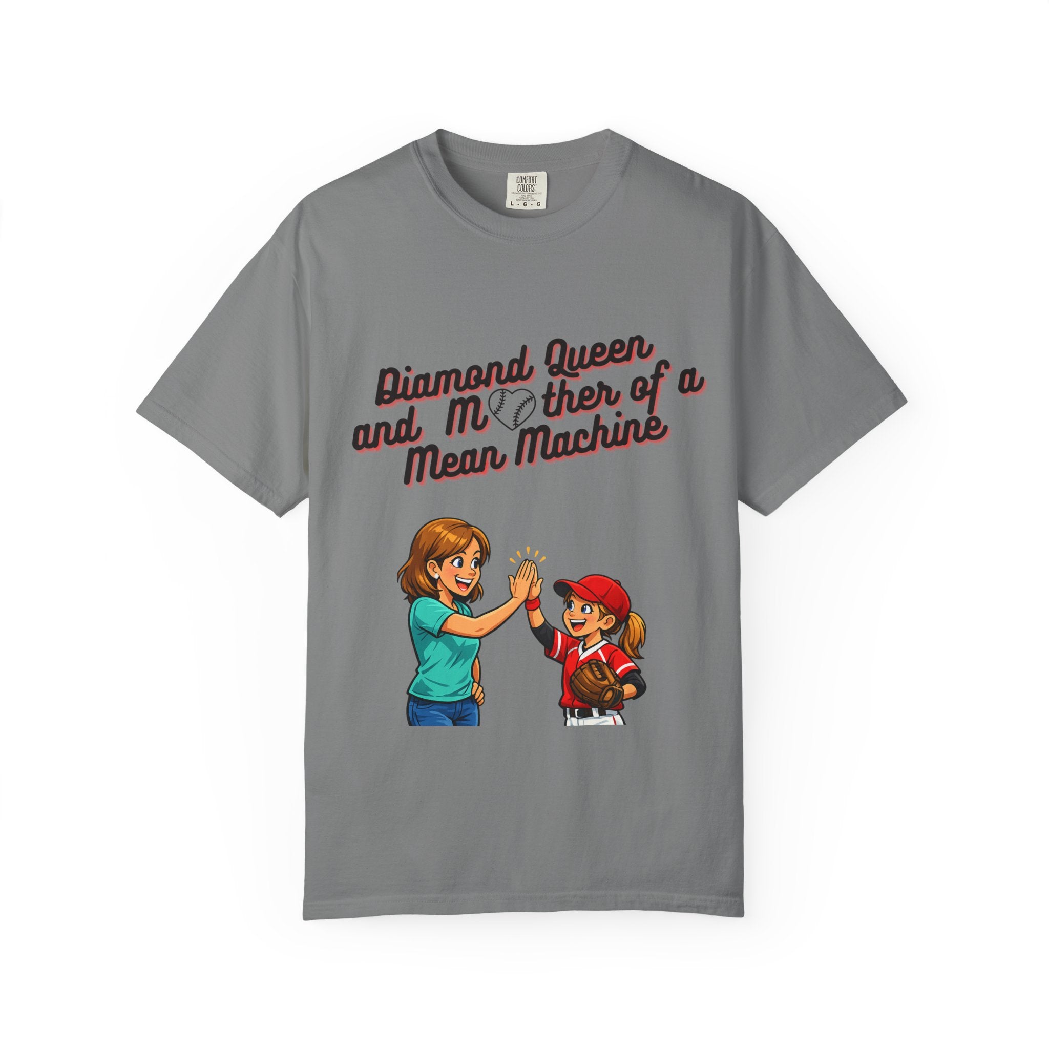 Diamond Queen & Mother of a Mean Machine T-Shirt — Mom and Daughter High-Five Graphic Tee