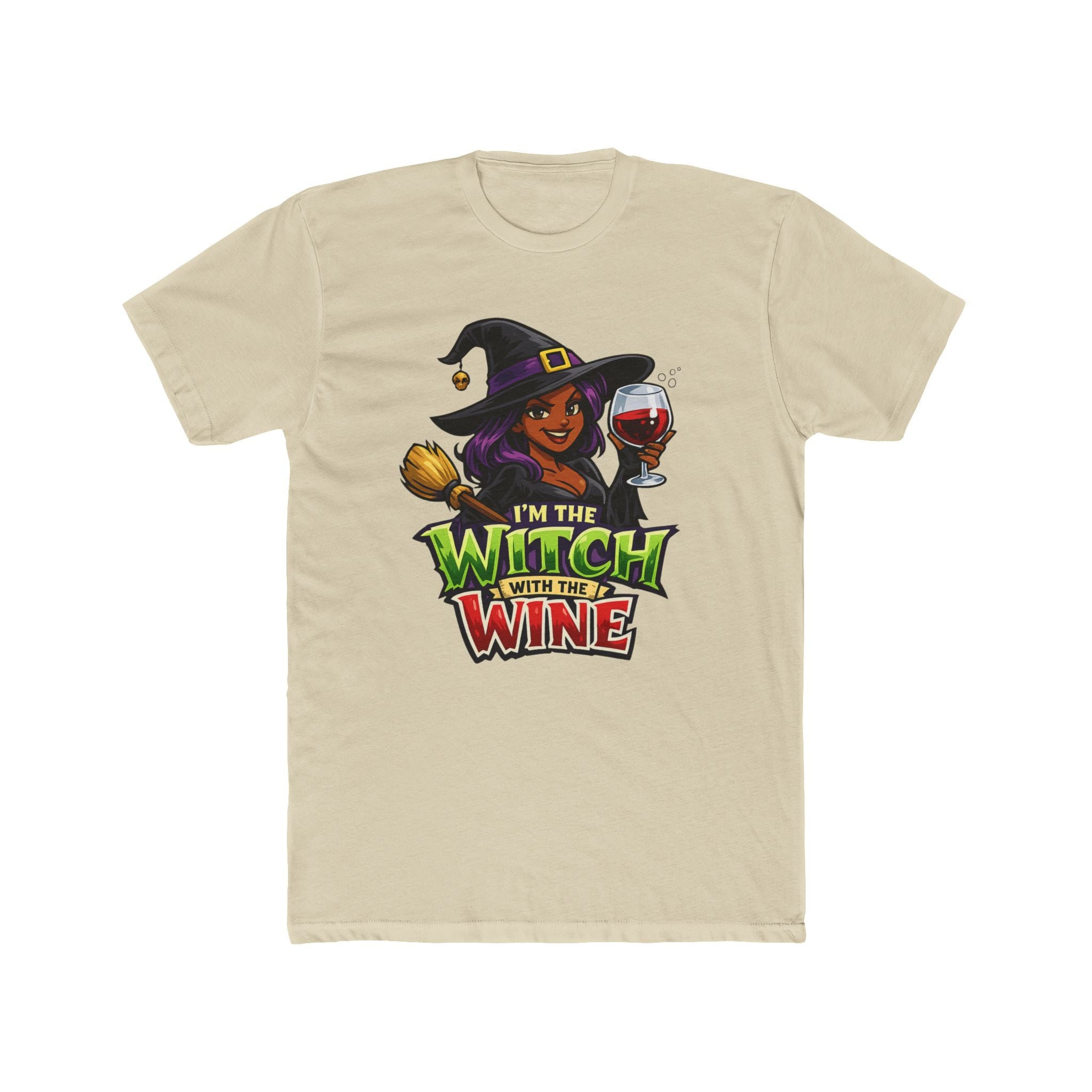 Witch With the Wine T‑Shirt — Funny Halloween Wine Lover Tee