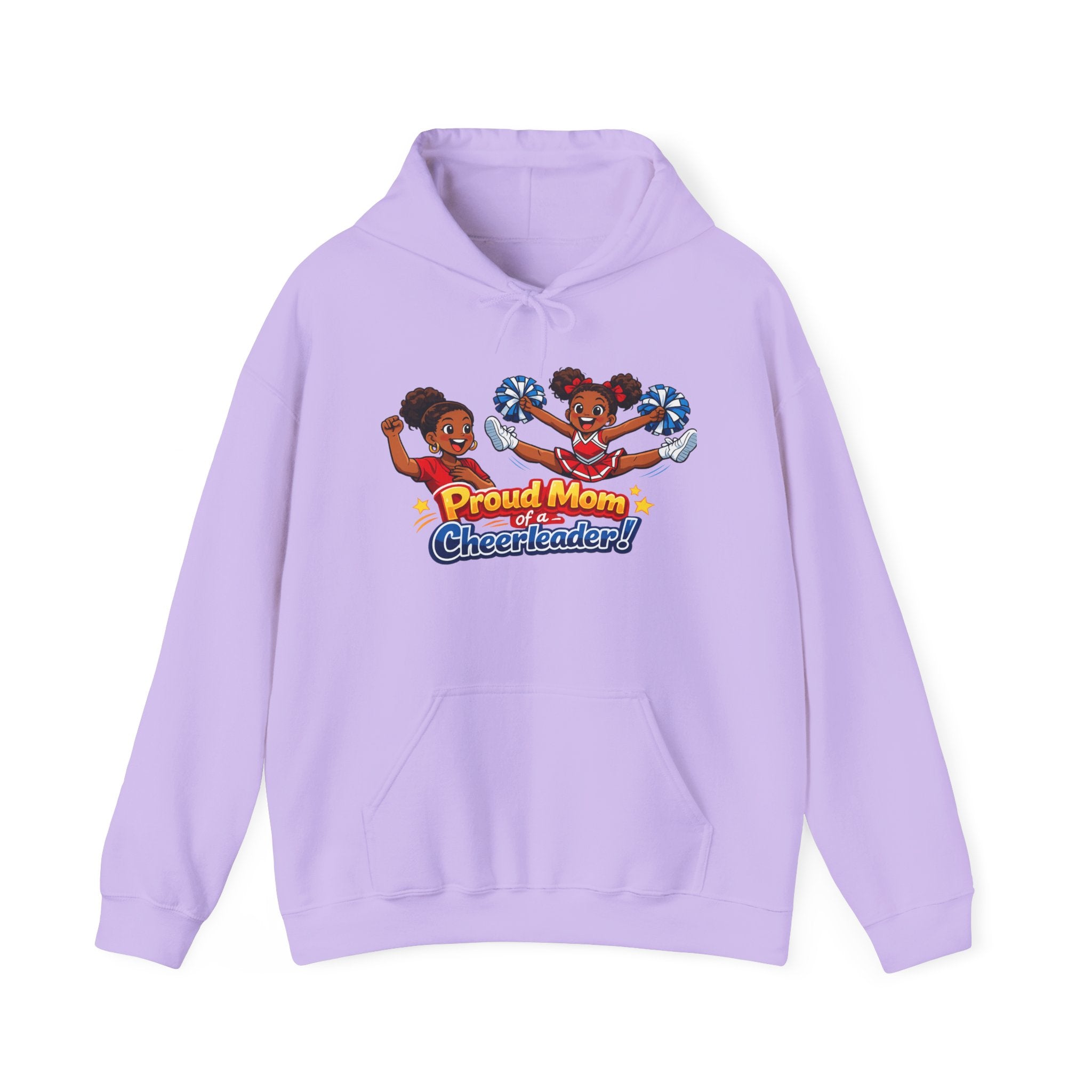 Proud Mom of a Cheerleader Hoodie — Cute Cheer Squad Graphic Sweatshirt