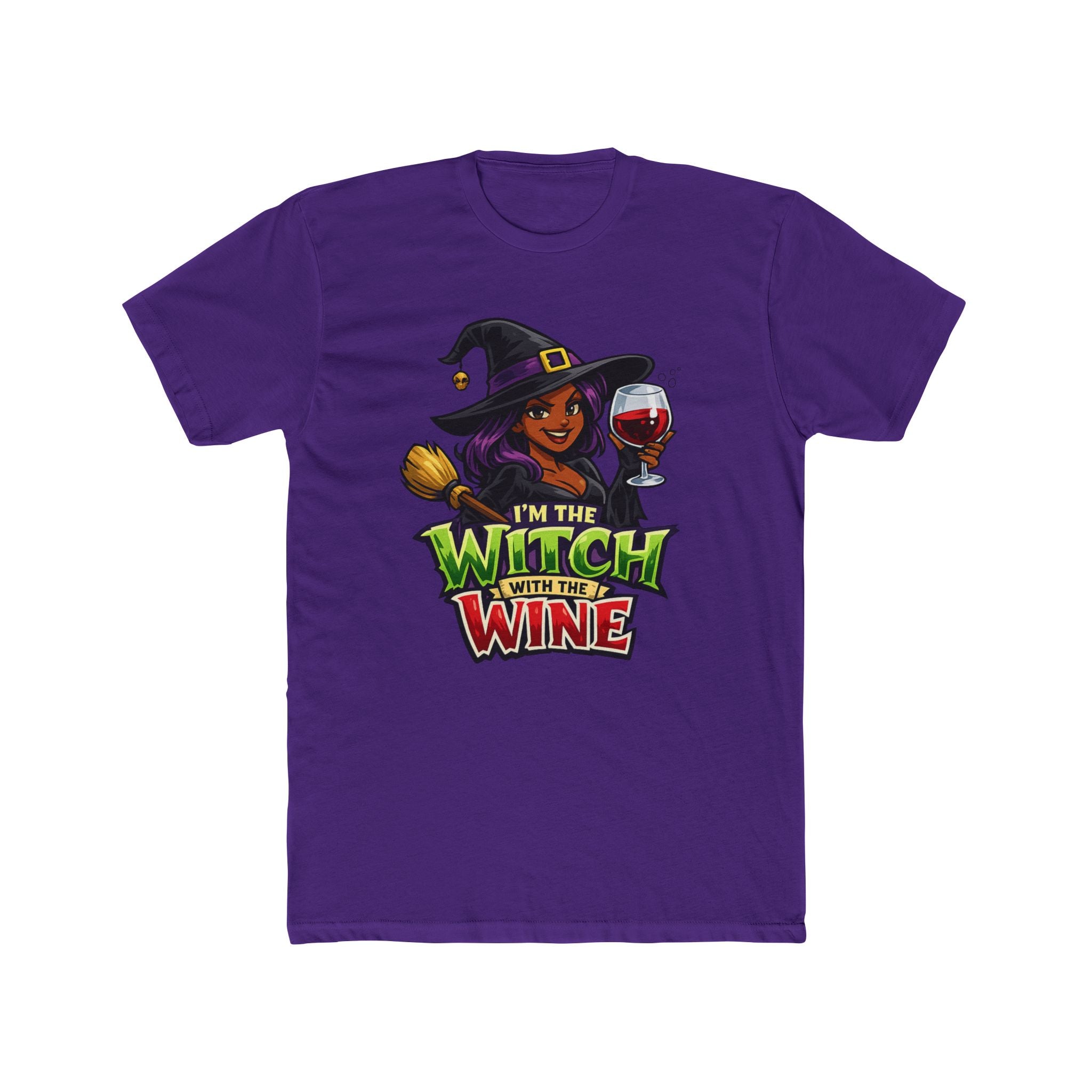 Witch With the Wine T‑Shirt — Funny Halloween Wine Lover Tee