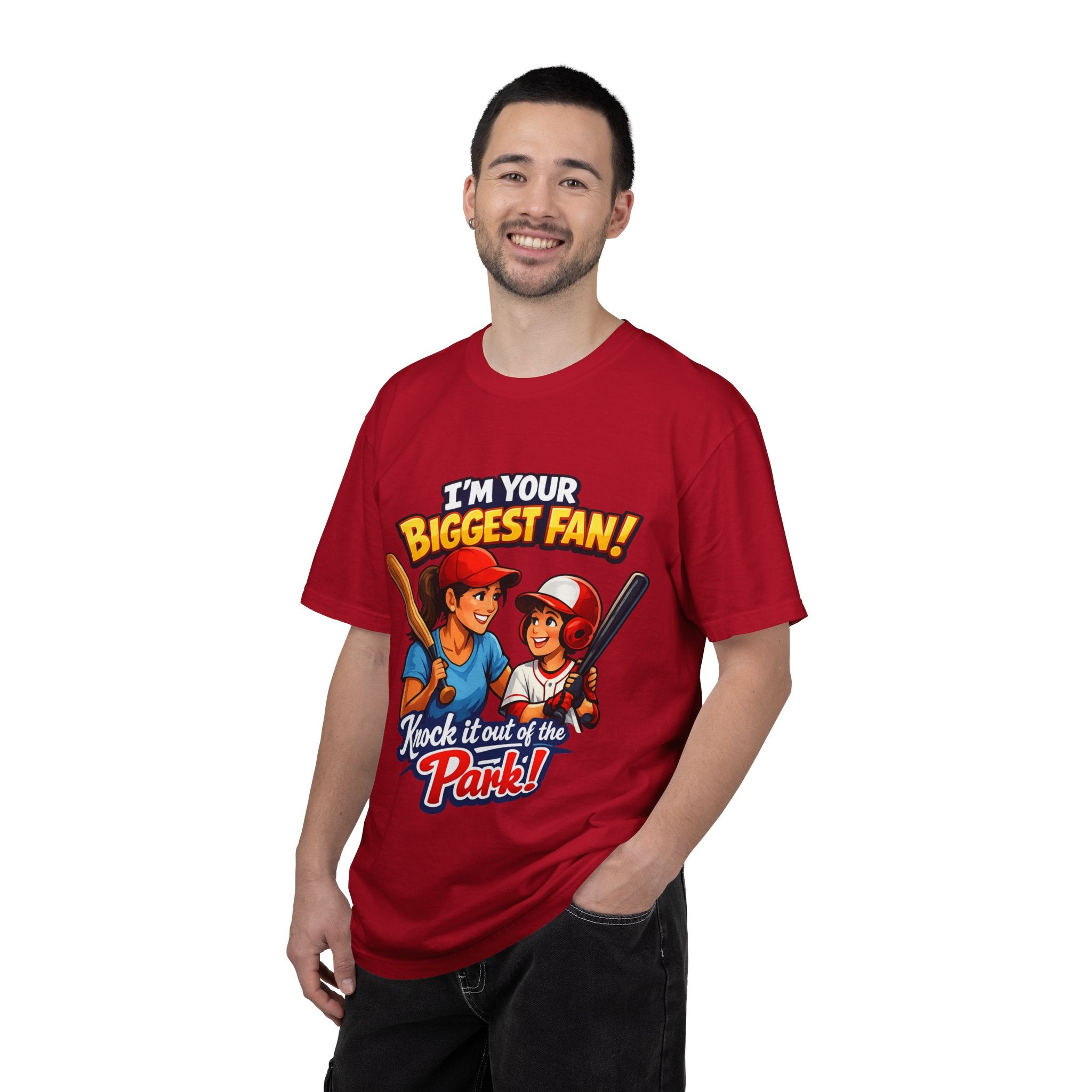 Softball Fan T-Shirt — “I’m Your Biggest Fan! Knock It Out of the Park!”