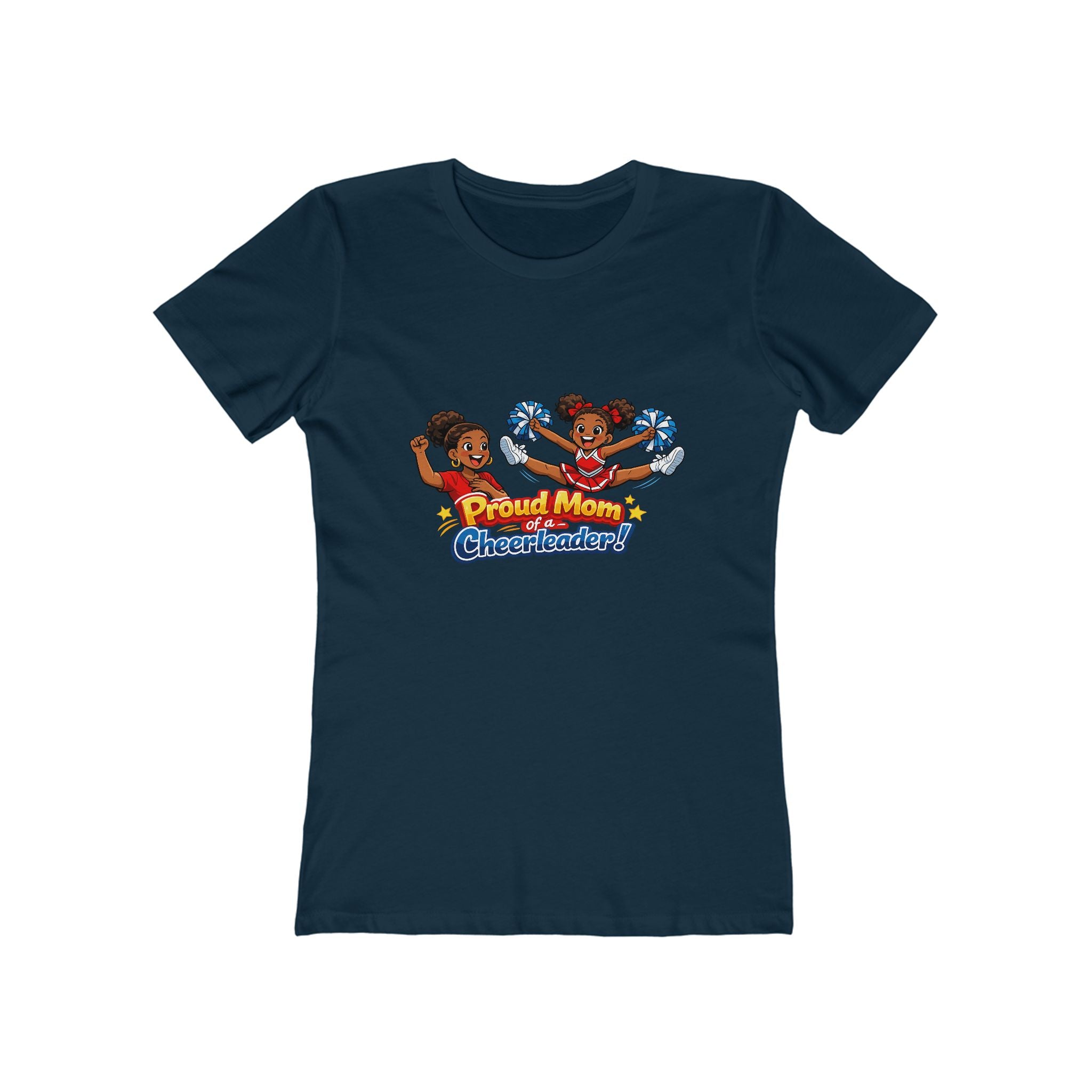 Proud Mom Cheerleader T-Shirt — "Proud Mom of a Cheerleader" Graphic Tee
