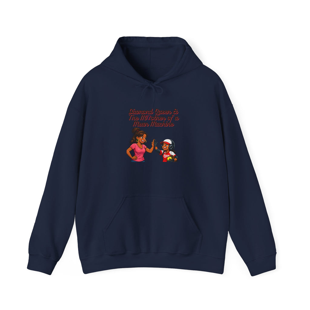 Hoodie – "Diamond Queen & The Mischief of a Mama-Mema" Cozy Graphic Pullover