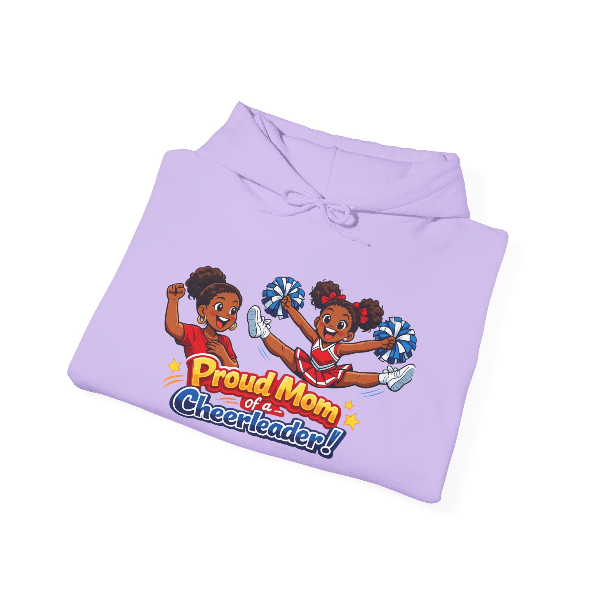 Proud Mom of a Cheerleader Hoodie — Cute Cheer Squad Graphic Sweatshirt
