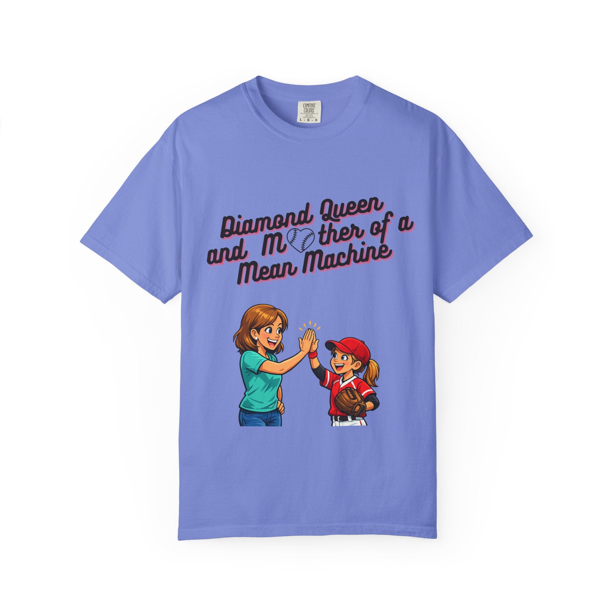 Diamond Queen & Mother of a Mean Machine T-Shirt — Mom and Daughter High-Five Graphic Tee