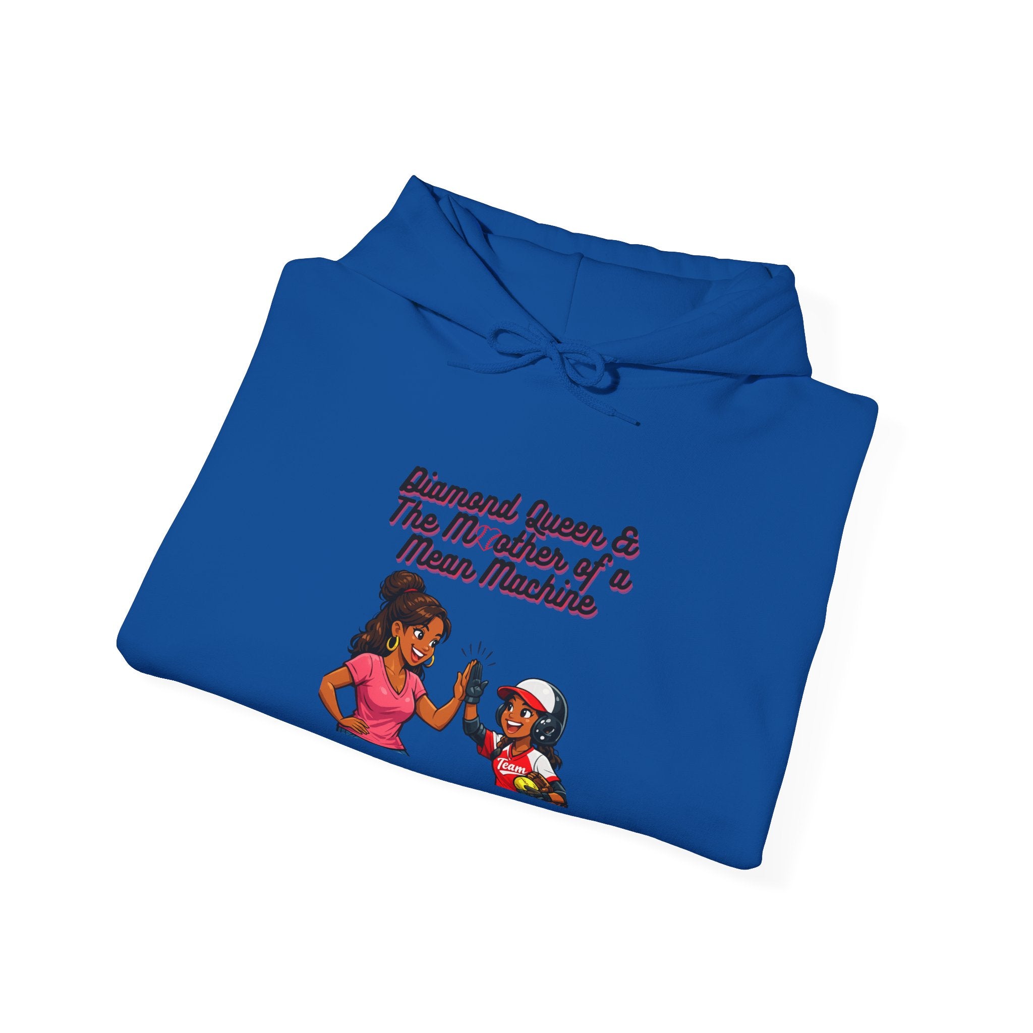 Hoodie – "Diamond Queen & The Mischief of a Mama-Mema" Cozy Graphic Pullover