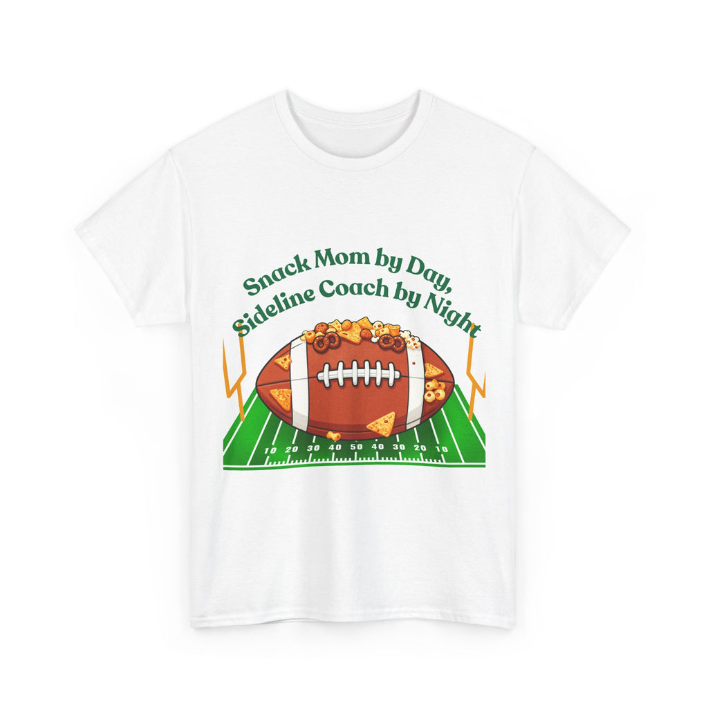 T-Shirt — "Snack Mom by Day, Sideline Coach by Night" Football Mom Tee