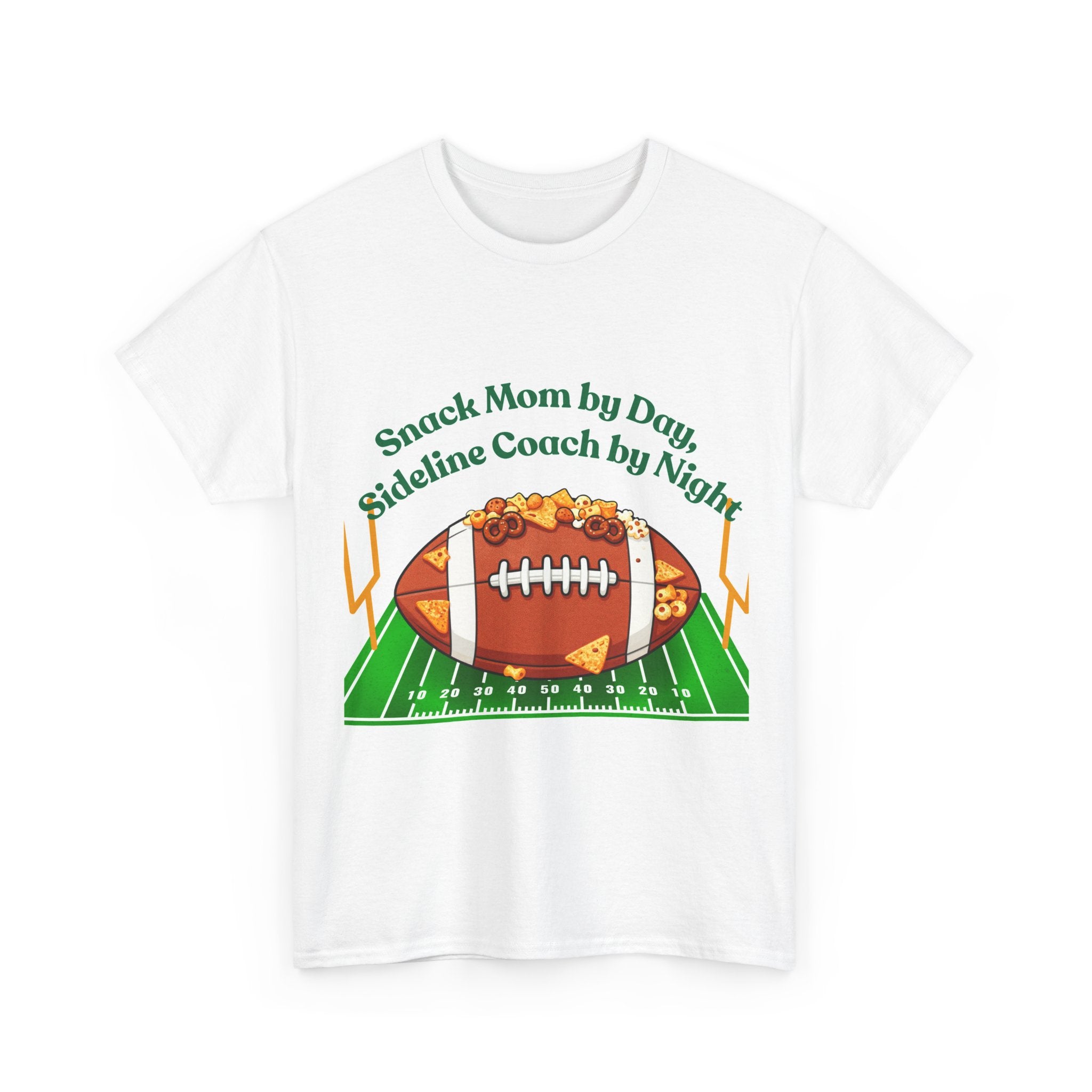 T-Shirt — "Snack Mom by Day, Sideline Coach by Night" Football Mom Tee