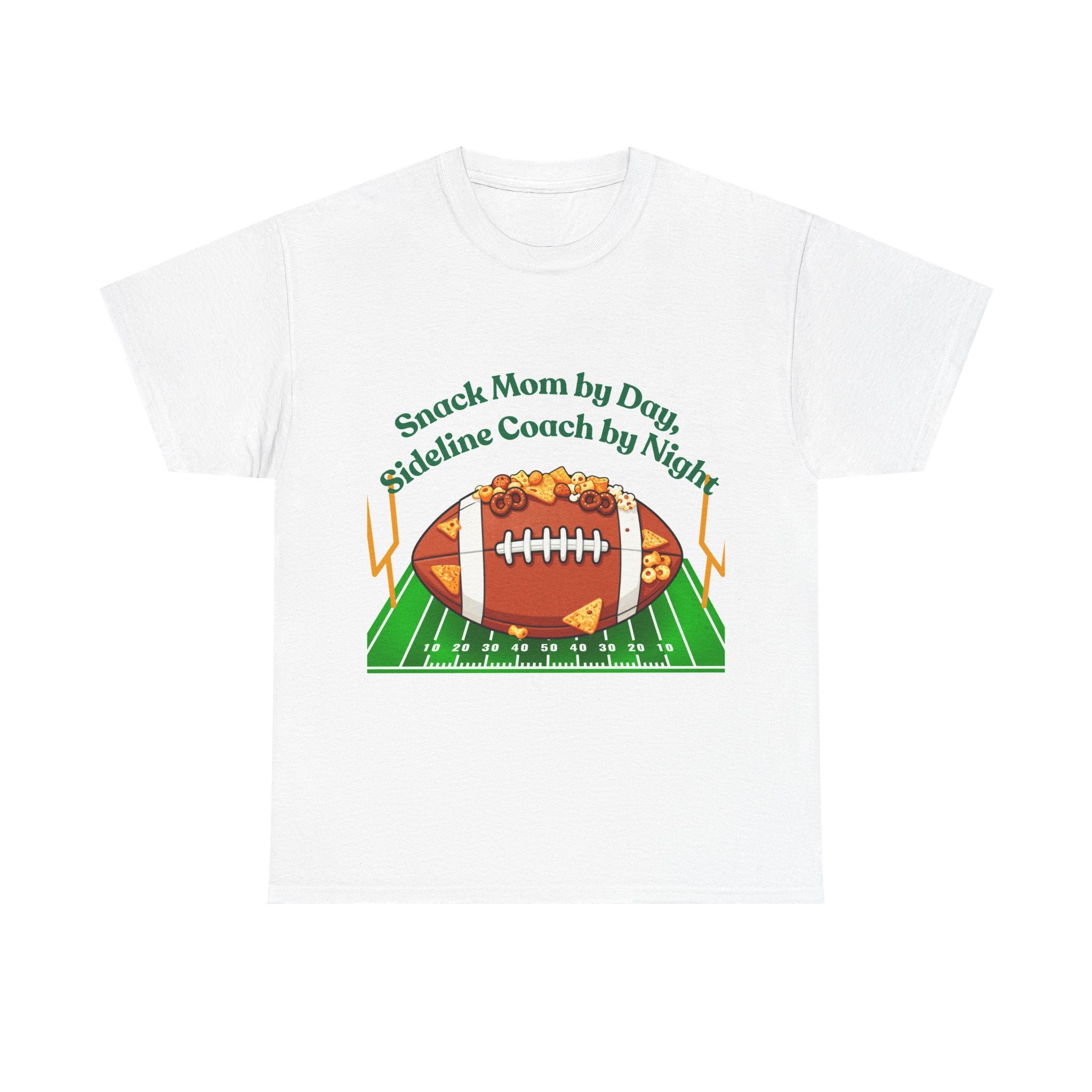 T-Shirt — "Snack Mom by Day, Sideline Coach by Night" Football Mom Tee