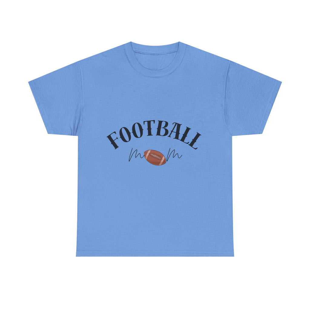 Football Mom T-Shirt - Cute Script Football Graphic Tee for Game Day