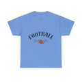 Football Mom T-Shirt - Cute Script Football Graphic Tee for Game Day