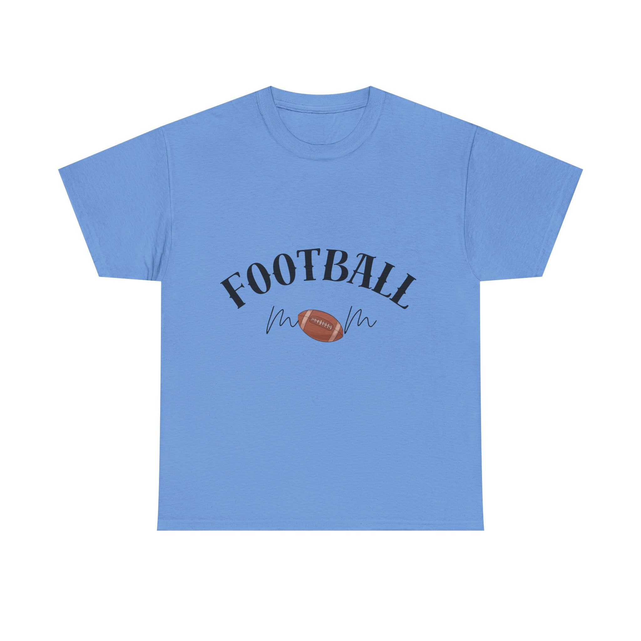 Football Mom T-Shirt - Cute Script Football Graphic Tee for Game Day
