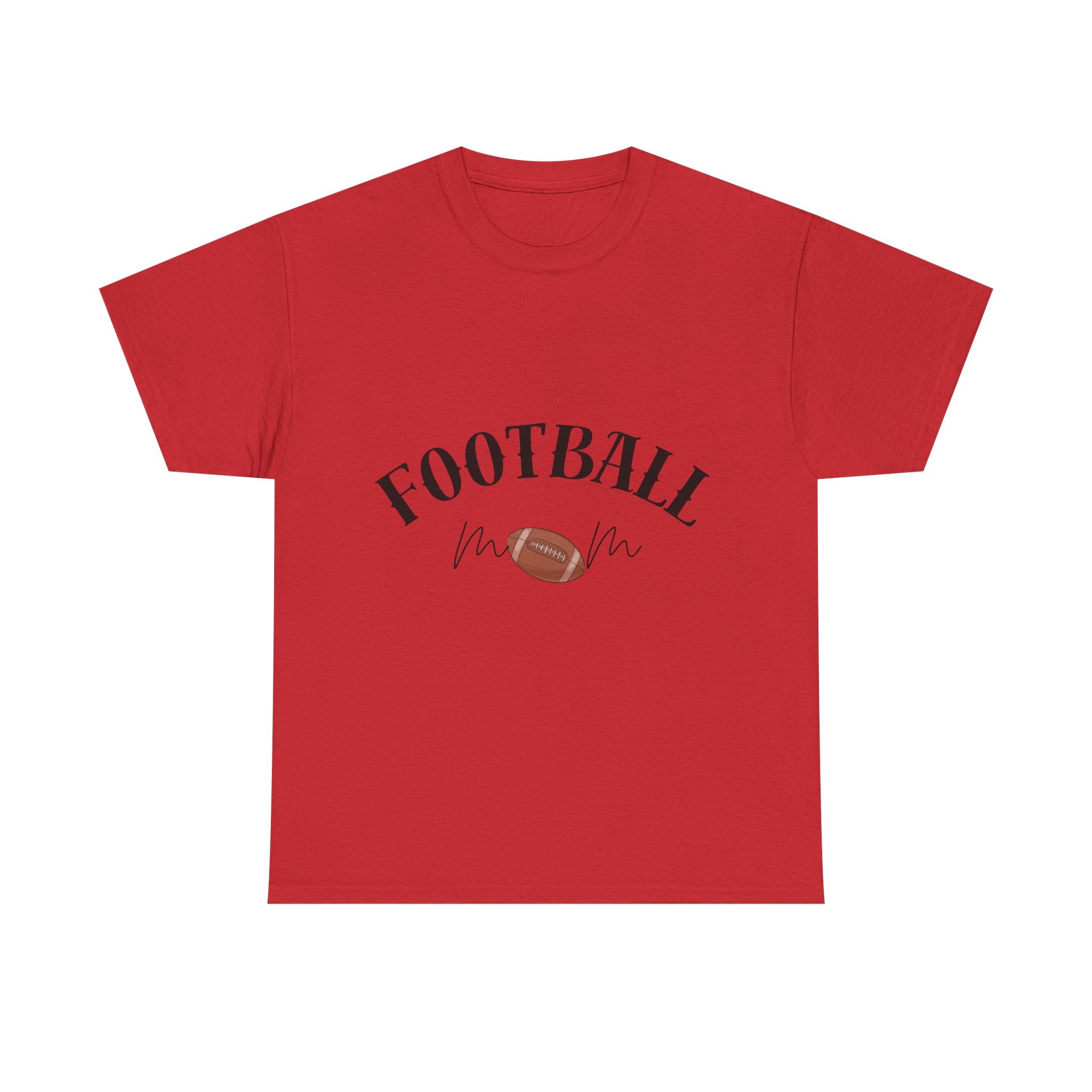 Football Mom T-Shirt - Cute Script Football Graphic Tee for Game Day