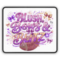 Blush, Bows & Blitz Gaming Mouse Pad — Glitter Football Design for Cheerleaders & Female Gamers