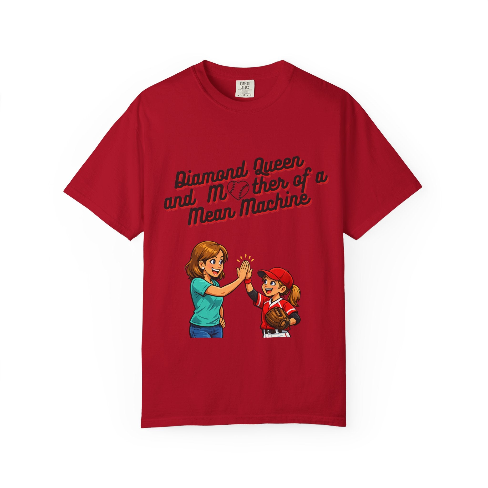 Diamond Queen & Mother of a Mean Machine T-Shirt — Mom and Daughter High-Five Graphic Tee